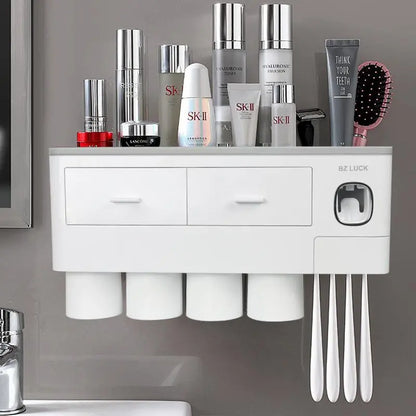 Multifunction Toothbrush Holder & Dispenser