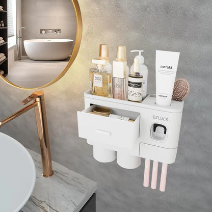 Multifunction Toothbrush Holder & Dispenser