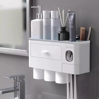 Multifunction Toothbrush Holder & Dispenser