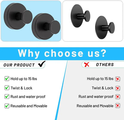 Decerk 2 PCS Suction Cup Hooks