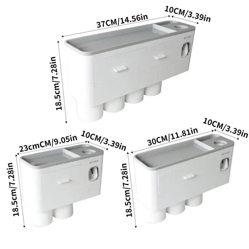 Multifunction Toothbrush Holder & Dispenser
