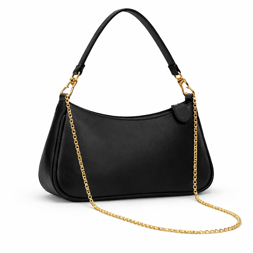 Stylish Shoulder Bag for Women with 2 Removable Straps and Zipper Closure Crossbody