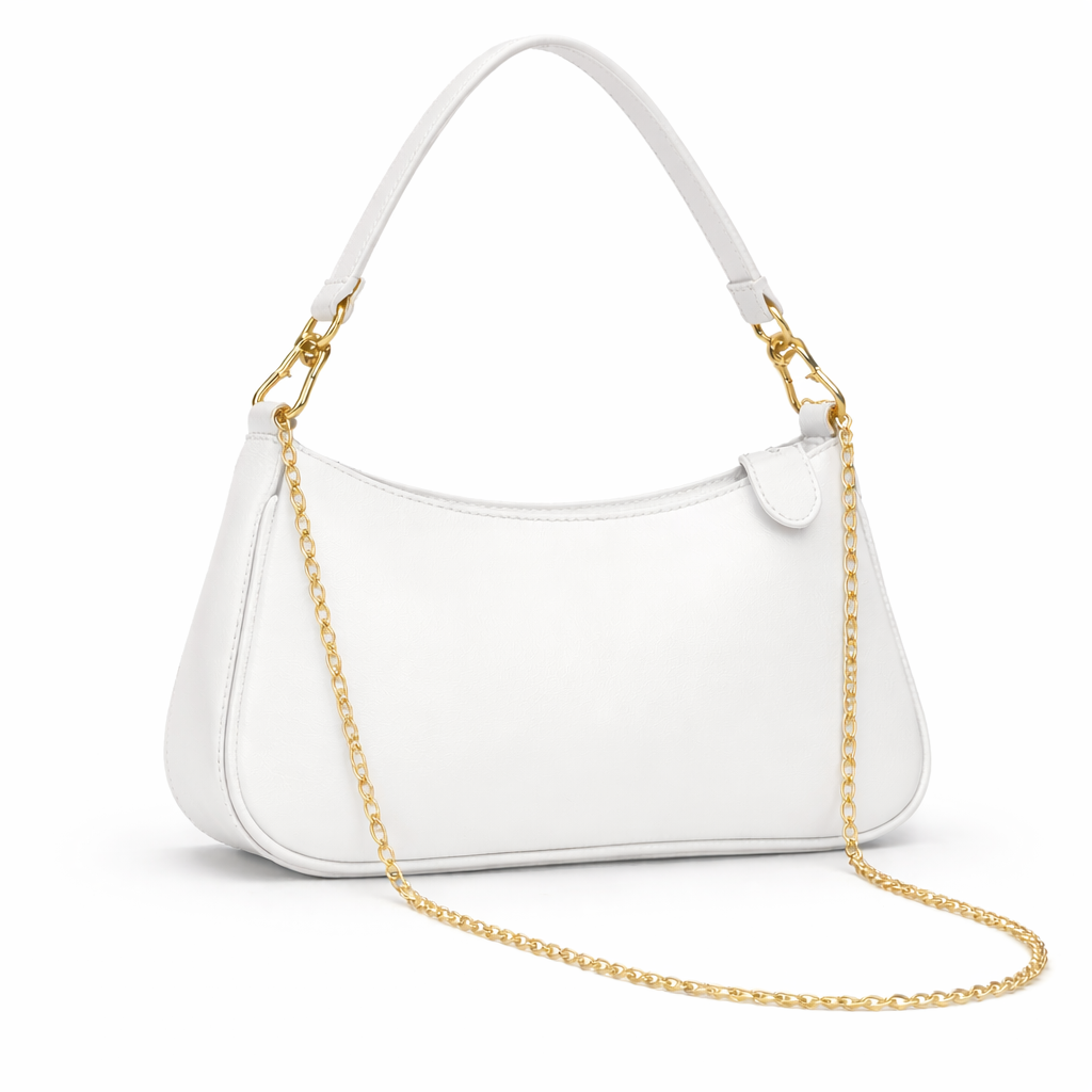 Stylish Shoulder Bag for Women with 2 Removable Straps and Zipper Closure Crossbody