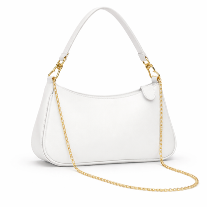 Stylish Shoulder Bag for Women with 2 Removable Straps and Zipper Closure Crossbody