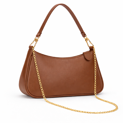 Stylish Shoulder Bag for Women with 2 Removable Straps and Zipper Closure Crossbody