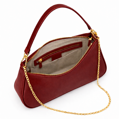 Stylish Shoulder Bag for Women with 2 Removable Straps and Zipper Closure Crossbody