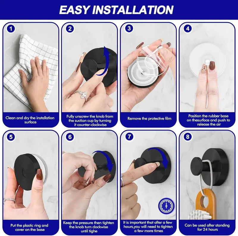 Decerk 2 PCS Suction Cup Hooks