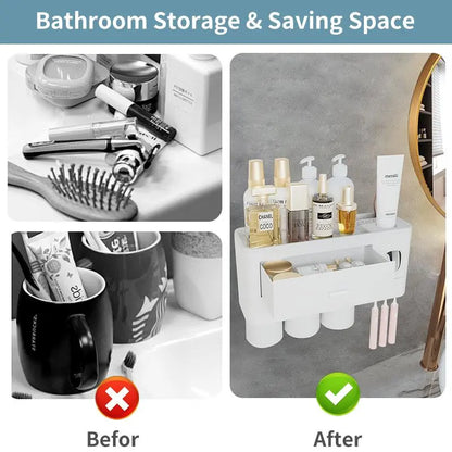 Multifunction Toothbrush Holder & Dispenser