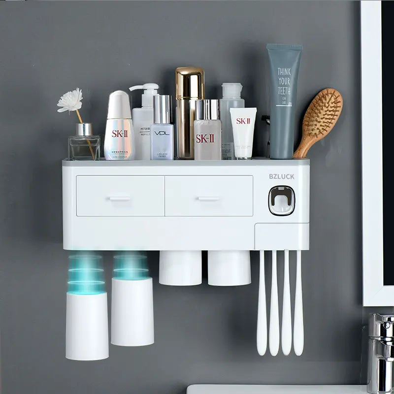 Multifunction Toothbrush Holder & Dispenser