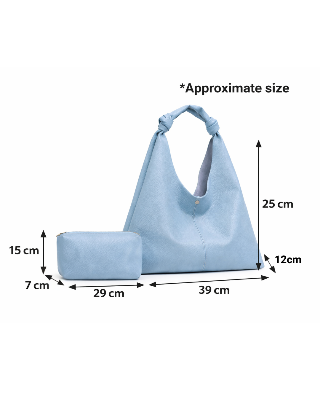 Love Knot Slouchy Bag Bag with Classic Pouch